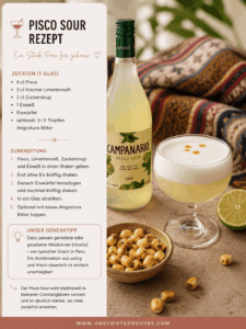 Peru Souvenir: Dafür würden wir sofort wieder nach Peru reisen Pisco Sour Peru